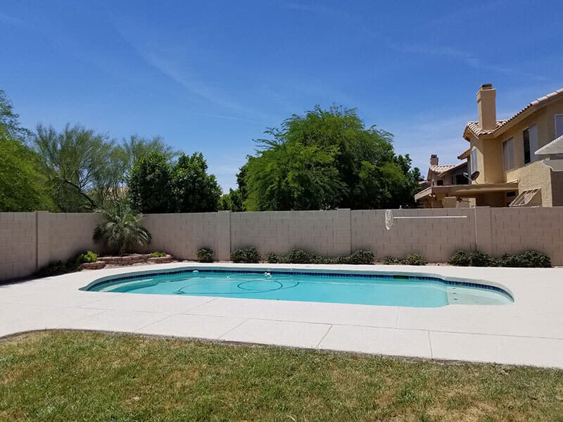 Completed Arizona backyard deck renovation
