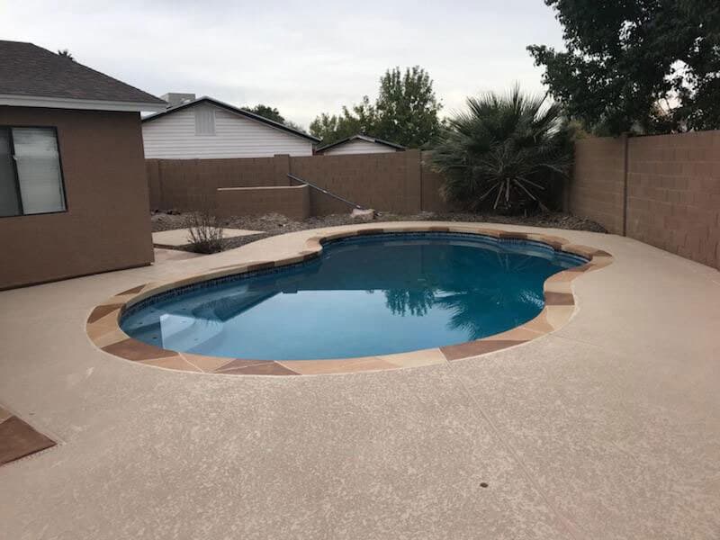 Decorative pool deck finish